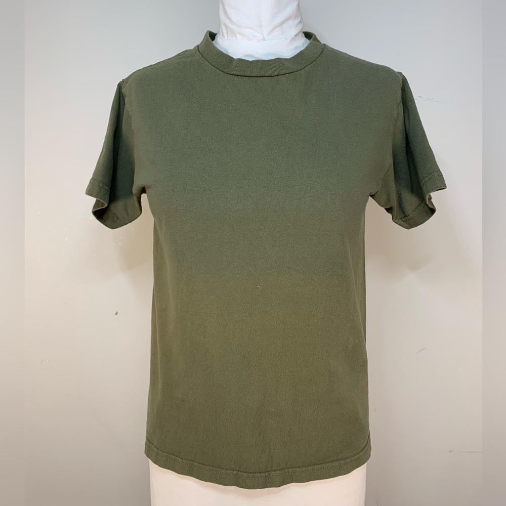 ✨ 2/$35 ✨ American Apparel Olive Green Crew Neck Cotton Tee - Classic Fit